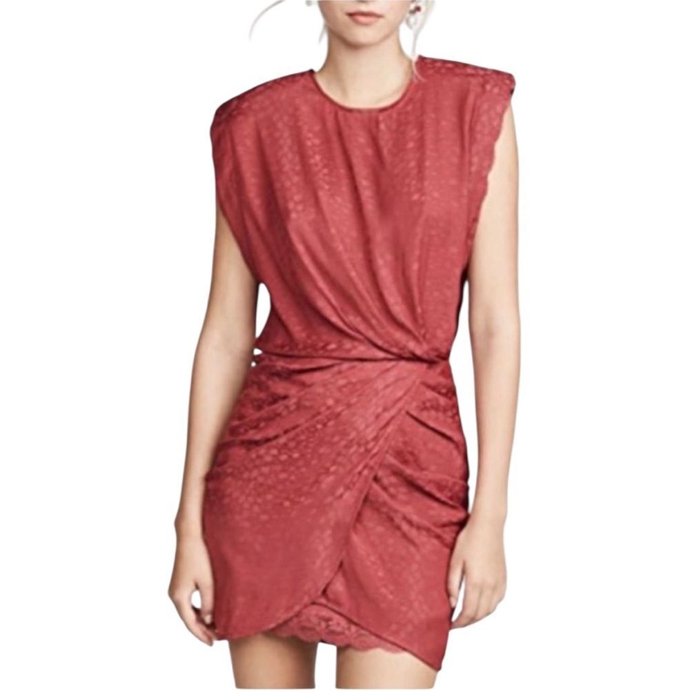 IRO Paris Dedora Rose Lace Trimmed Cocktail Dress - Size 6